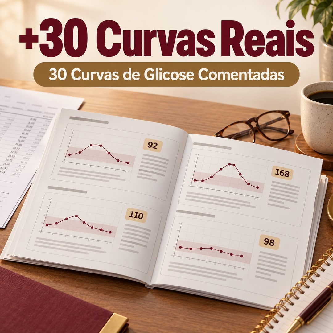 +30 Curvas de Glicose Reais Comentadas
