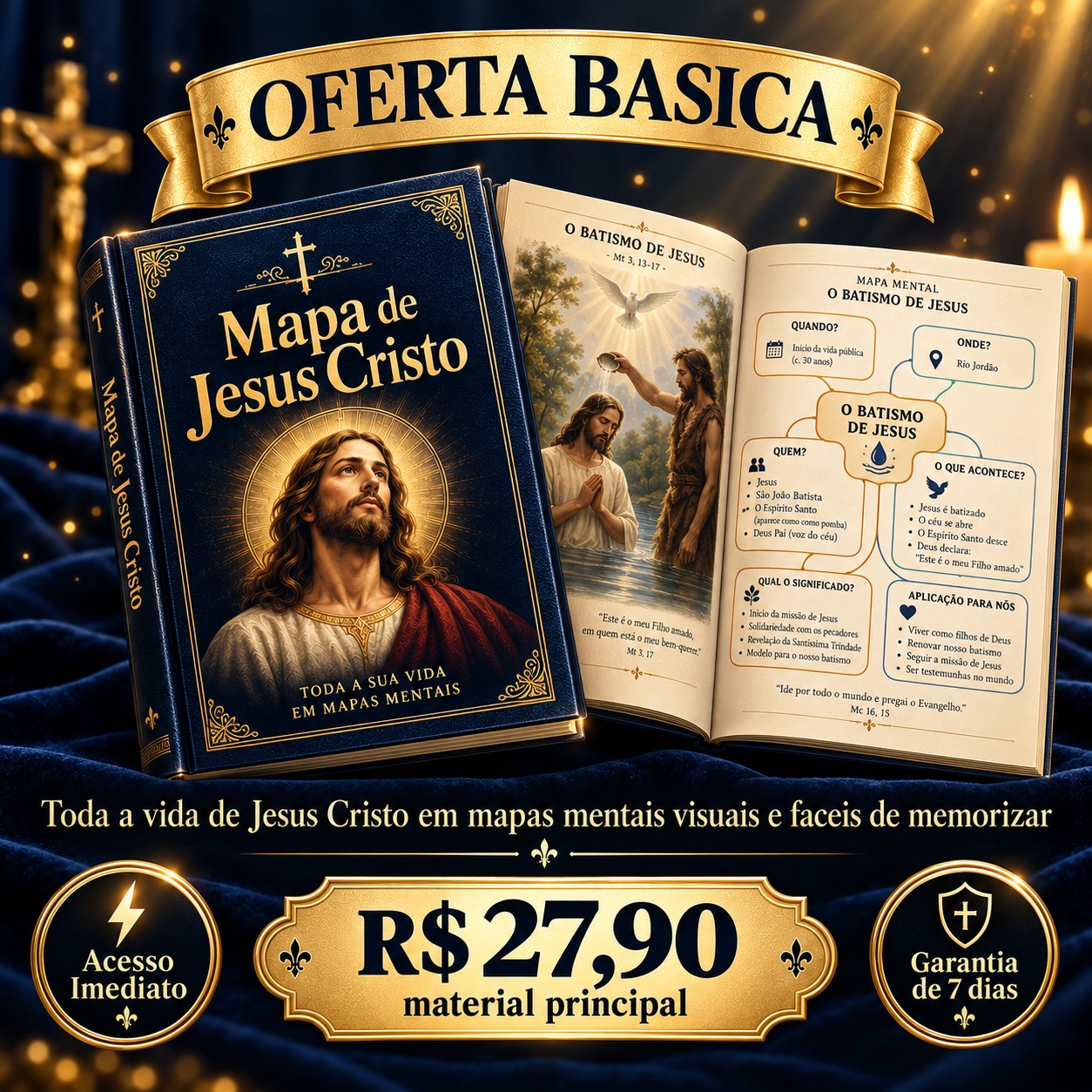 Mapa de Jesus Cristo - Oferta Básica - R$ 27,90